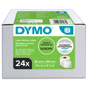 Adressulabels, Dymo, 36x89mm, valuepack (24rll)