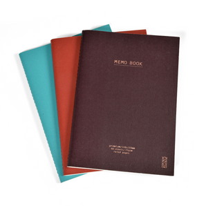 b.n.t · KOZO · Notesbøkur · A5 · Linjeraðar · Coffee · Bric · Steel Blue · 3-pak