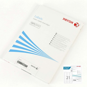 Xerox · Etikettur á A4 · 21stk/ark · 100 ørk