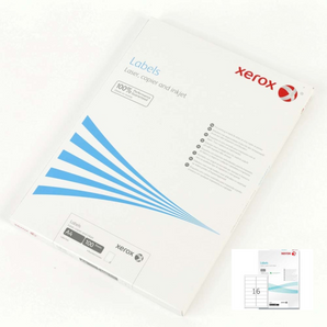 Xerox · Etikettur á A4 · 16stk/ark · 100 ørk