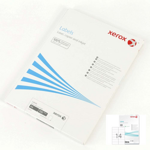 Xerox · Etikettur á A4 · 14stk/ark · 100 ørk