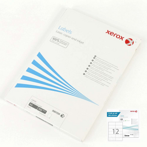Xerox · Etikettur á A4 · 12stk/ark · 100 ørk