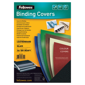 Fellowes · Baksíður til innbinding · A4 · Svart · 100 stk
