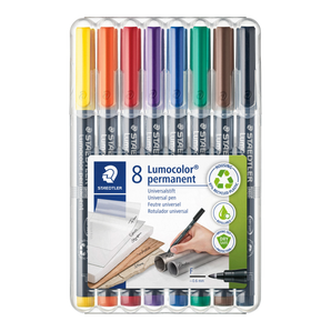 Staedtler lumocolor · 0,6 mm · 8 stk · ass.litir