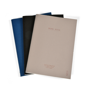 b.n.t · KOZO · Notesbøkur · A5 · Linjeraðar · Navy · Black · Sand · 3-pak